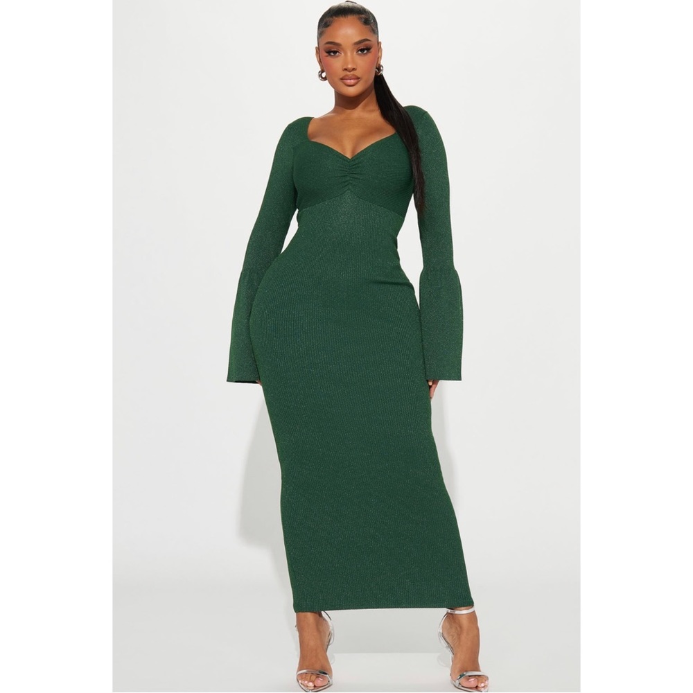 Hunter Green Sparkly Sweater Dress Women’s Size Medium (M)